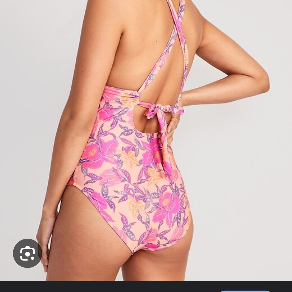 Old Navy Floral Pink and Purple Swimsuit